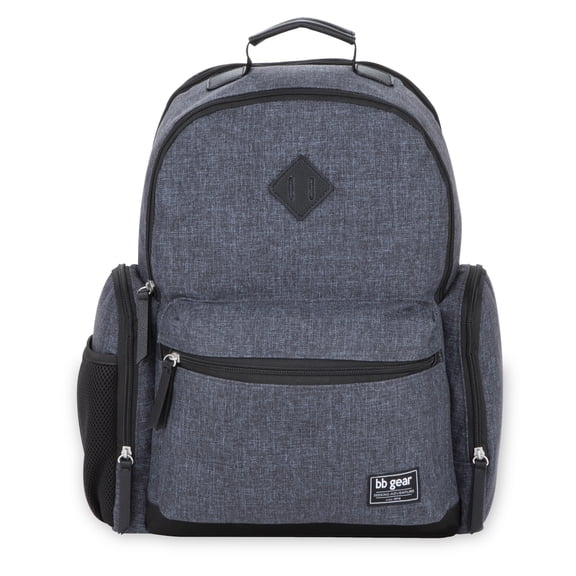 BB Gear Adjustable Shoulder Strap Inside Pockets Backpack Diaper Bags, Blue