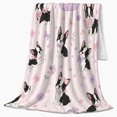 thumbnail image 2 of Playful Boston Terrier Puppy Pattern Pastel Flowers Bows, Playful Pet Portrait Pattern, Warm Flannel Blanket for Living Room and Bedroom, Dog Lovers Just Because Gift, Pet Lover Home Decor, 2 of 9