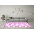 thumbnail image 3 of Ahgly Company Indoor Round Trellis Pink Contemporary Area Rugs, 4' Round, 3 of 4