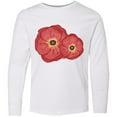 thumbnail image 3 of Inktastic Red Poppy Flowers Long Sleeve Youth T-Shirt, 3 of 5