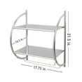 thumbnail image 7 of Organize It All 2 Tier Metal Wall Mount Shelf with Towel Bars, Chrome, 7 of 7