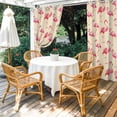 thumbnail image 4 of Outdoor Curtains for Patio Waterproof, Pink Flamingo Outdoor Privacy Panels Grommet, Summer Animals Rustic Blackout Outside Curtains for Porch/Cabana/Pergola/Gazebo 54"x84", 1 Panel, 4 of 8
