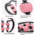 thumbnail image 4 of Rodillo de masaje de espuma manual, masajeador de tejido profundo anticelulítico de 360° para piernas, 4 ruedas, terapia de tejido profundo y muscular (rosa), 4 of 5