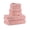 Pink, variant on KAHAF COLLECTION 6 Piece Towel Set Pink – 100% Ringspun Cotton Soft & Highly Absorbent – Includes 2 Bath Towels, 2 Hand Towels & 2 Washcloths – Quick Dry, Durable, and Luxurious Bathroom Ess