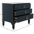 thumbnail image 3 of Safavieh Lorna 3-Drawer Contemporary Night Stand, Navy, 3 of 10