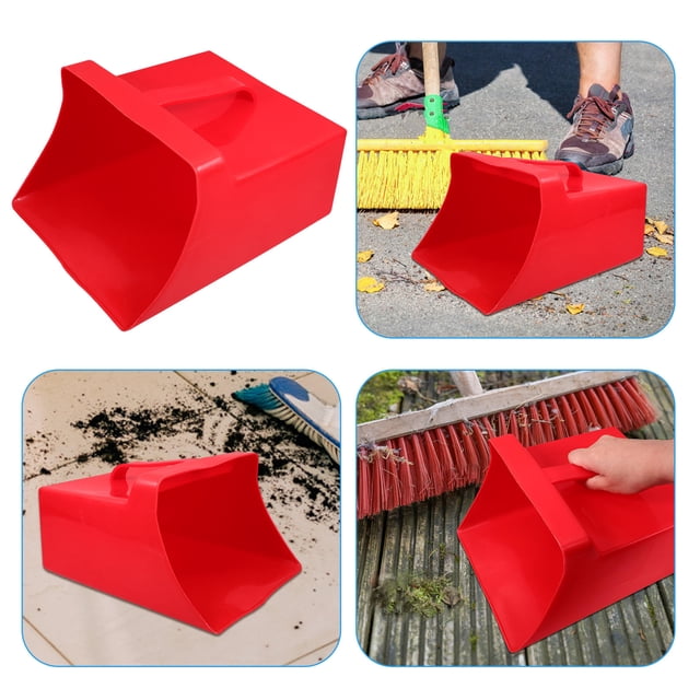 WEUVEB Recogedor De Polvo Plástico Pequeño Rojo Para Uso Doméstico Fácil De Manejar Y Transportar