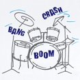 thumbnail image 2 of CafePress - Bang Crash Boom Drum Set Body Suit - Baby Light Bodysuit, Size Newborn - 24 Months, 2 of 4