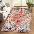 thumbnail image 3 of Moynesa 4'x6' Bohemian Area Rug, 4x6ft Soft Bedroom Rug Washable Entryway Mat, Floral Medallion Non Slip Pet Friendly Indoor Floor Accent Carpet for Bathroom Mudroom Basement Studio, Orange, 3 of 8