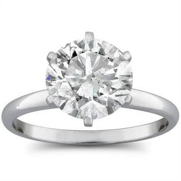 Pompeii 2 1/15ct Round Diamond Solitaire Engagement Ring 14K White Gold (H/I,I2-I3)