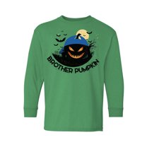 Awkward Styles Halloween Youth Sweatshirt Brother Pumpkin Crewneck Tee for Kids