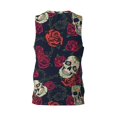 thumbnail image 2 of Rocae Roses Skulls for Men's Basketball Jersey Lightweight and Breathable Athletic Tank Top,Quick-Drying Sports Jersey 4X-Large, 2 of 9