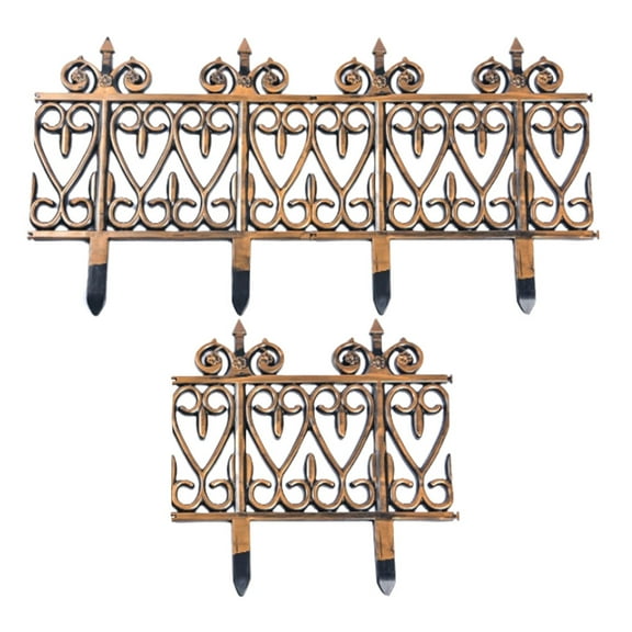Phlegsive 3Pcs Plastic Fence Outdoor Picket Fence Decorative Landscape Edging Fence Outdoor Garden Fence