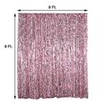 thumbnail image 6 of BalsaCircle 8 feet x 8 feet Pink Big Payette Sequin Backdrop Curtain Wedding Party Photo Booth Decorations, 6 of 8