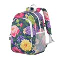 thumbnail image 2 of Colorful Floral Pattern Backpack for School,Cute School Bag,Schoolbag with Adjustable Shoulder Straps & Padded Back,15"x11.42"x5.5", 2 of 6