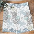 thumbnail image 4 of Blue Beige Octopus Coastal Kitchen Towels Set of 2, Water Absorbent Dish Towel, Nautical Coral Starfish Decorative Hand Towels - Quick Drying Cloth for Cooking Baking, 18x28 Inch, 4 of 8