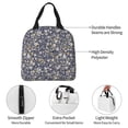 thumbnail image 3 of Rateoe Daisies Flowers Pattern Insulated Lunch Bag with Thick Aluminum Foil Lunch Tote Bag with Front Pocket for Men and Women, Ideal for Work, School, Picnics, and Travel, 3 of 5