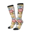 thumbnail image 2 of Bingfone Compression Socks For Women And Men Long Socks For Running Athletic Cycling Nurse-Travel Stamp, 2 of 9