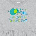 thumbnail image 4 of Inktastic My Granny Loves Me Cute Elephants Girls Baby Dress, 4 of 5
