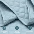 thumbnail image 2 of Bare Home Quilt Set - 2 Piece - Diamond Stitched Bedspread Coverlet - Twin/Twin XL, Light Blue, 2 of 8