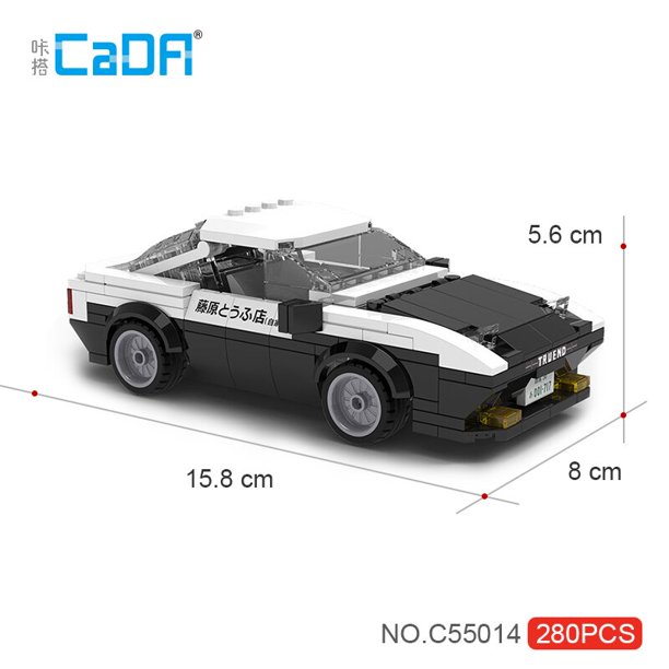 Bloques de construcción de coche de carreras para niños, juguete de ladrillos para armar vehículo Mazda a escala 1:24, con Toyota-AE86 D inicial, ideal para regalo, 2023 Cada