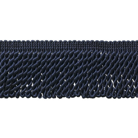 2 1/2" (6cm) Bullion Fringe Trim # EF25,, Dark Navy Blue #J3 (Dark Blue) 5 Yards (15 ft/4.5m)