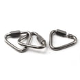 thumbnail image 4 of Flomore M8 Delta Quick Link 304 Stainless Steel Triangle Quicklink Chain Connector Screw Lock Carabiner Pack of 3, 4 of 4