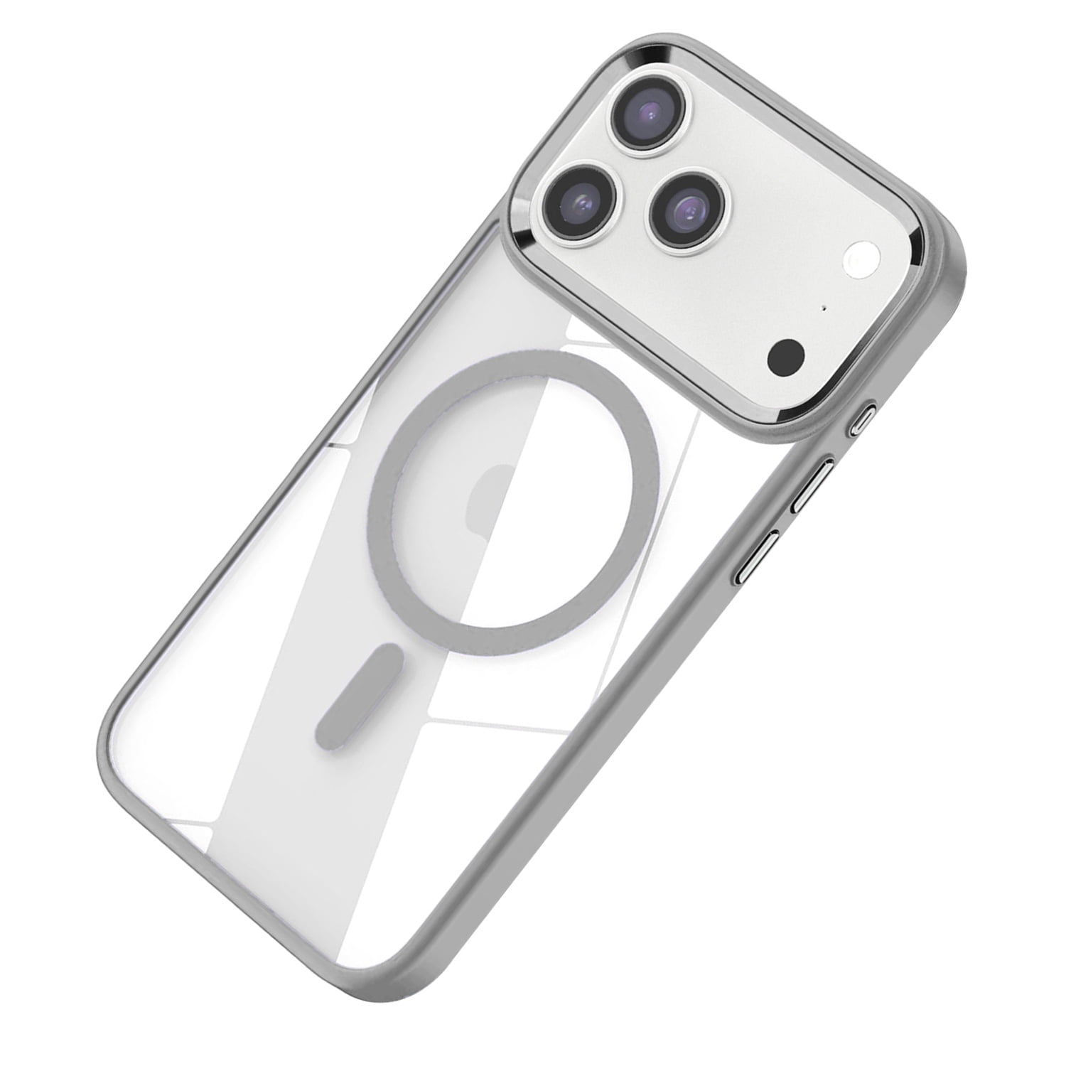 Clear Shiny Protective Cover for iPhone 17 Pro Max - White