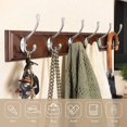 thumbnail image 4 of Coat Hook, 6pcs Silver Metal Hooks With Screws - Wall Mounted, 4 of 5