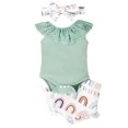 thumbnail image 1 of Cathalem Girls Summer Outfits Tank Top and Shorts Set Two Piece Outfit,Green 70, 1 of 5