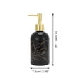 thumbnail image 4 of Unique Bargains 1 Pc Reusable Cylinder Marble Soap Dispenser 13.53oz Black, 4 of 6