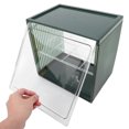 thumbnail image 2 of GOOHOCHY Panera transparente de dos pisos, caja de plástico reutilizable para conservar el pan fresco., 2 of 7