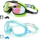 thumbnail image 1 of Swim Goggles 2 Pack Anti-Fog Anti-UV Wide View Swimming Goggles for Kids 3-14, 1 of 5