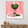 thumbnail image 3 of Designart Heart Shaped Valentine House Plant FLOAT FRAME WALL ART, 3 of 4