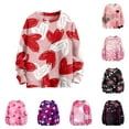 Rlmidhb Valentine's Day Pullover Tops Women Fall Love Heart Knit 2025