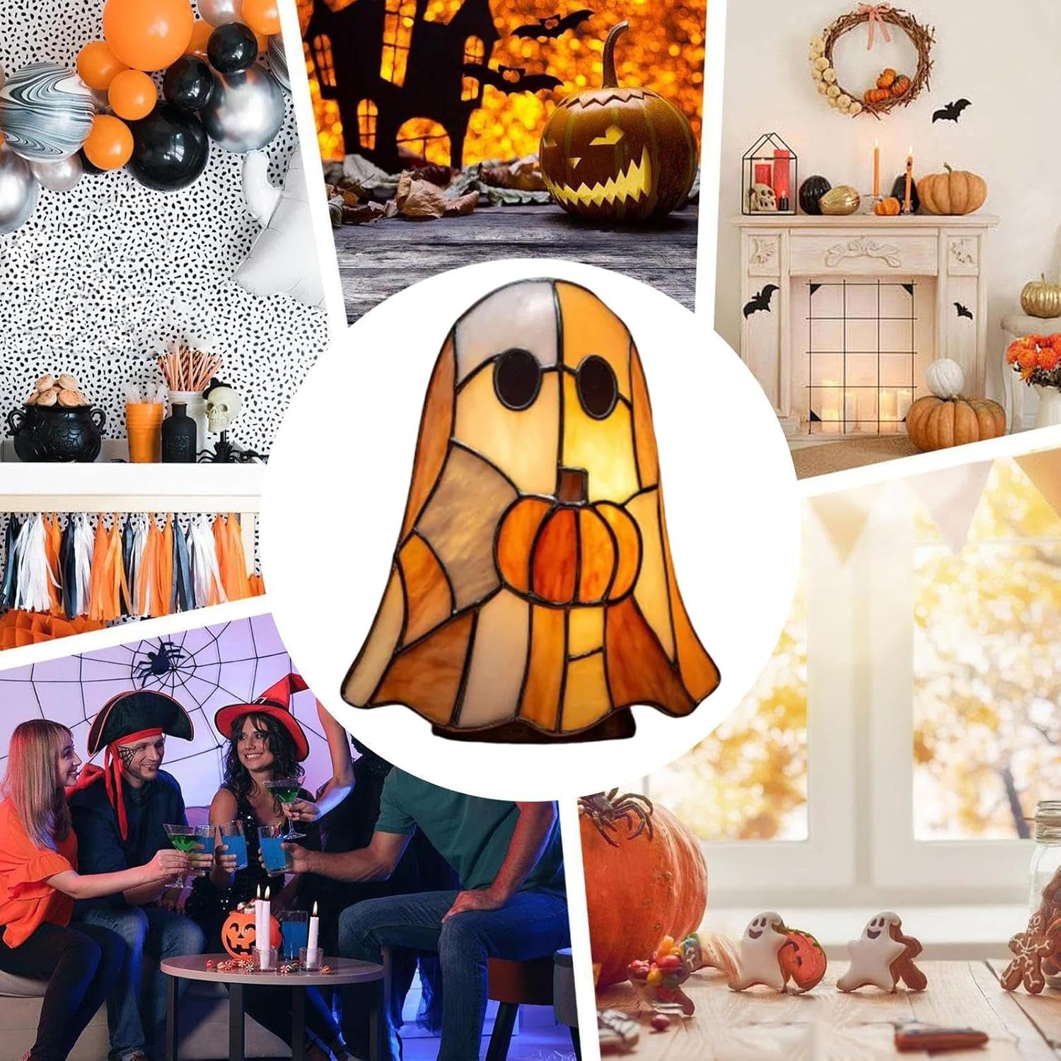 Ghost Lights - Spooky Night Lamp, Cute LED Decoration, Portable Illuminating Piece, Soft Glow Accent | Halloween Display, Nursery Bedroom Lighting, Holiday Shelf Ornament, Baby Room Ambience, Indoor