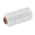 thumbnail image 1 of Unique Bargains Twine Packing String Wrapping Cotton Twine 100M Silver Tone and White Rope for Gift Wrapping Twine, 1 of 7