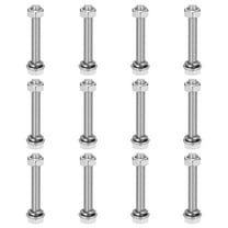 M6 x 40mm 304 Stainless Steel Hex Head Screws Bolts, Nuts, Flat & Lock Washers Assortment Kit, 12 Sets