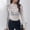 White, variant on GZWYHT Women's Sheer Mesh Tops Polka Dot Print Long Sleeve Shirts Blouses Slim Fit T Shirts See Through Blouse Black L