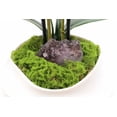 thumbnail image 4 of Fake purple orchid flower arrangement| Amethyst Faux Floral Arrangement | 23” tall floral arrangement | Purple orchids in white Vase., 4 of 5