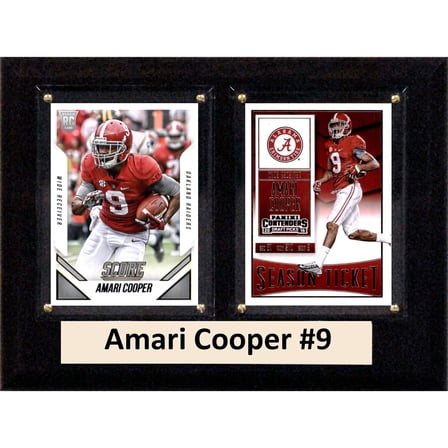 C & I Collectables 68COOPERCO 6 x 8 in. Amari Cooper NCAA Alabama Crimson Tide Two Card Plaque