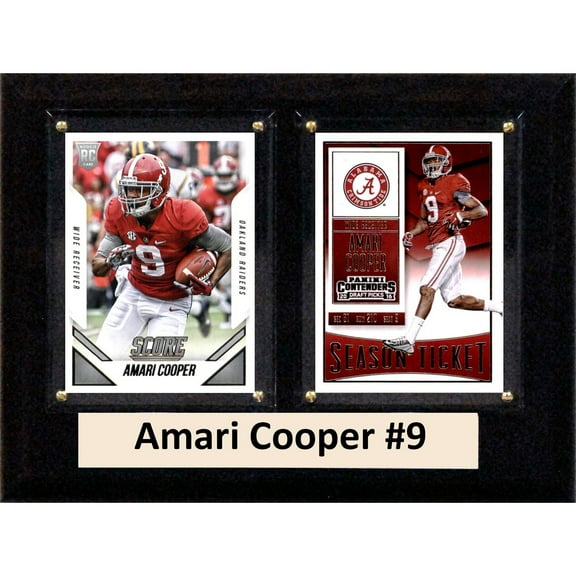 C & I Collectables 68COOPERCO 6 x 8 in. Amari Cooper NCAA Alabama Crimson Tide Two Card Plaque