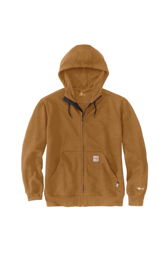 Flame-Resistant Force Original Fit Midweight Hooded Long-Sleeve Sweatshirt for Men - Carhartt Brown - 3XL