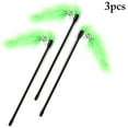 thumbnail image 1 of 3PCS Cat Teaser Wand Plastic Rod Bell Cat Feather Wand Pet Interactive Toy, 1 of 10