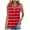Red, variant on Ohufall Tank Tops for Women Fashion Casual Stripe Printed Keyhole Neckline Sleeveless T-shirt Tops Summer Womens Loose Fit Beach Shirts