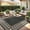 Black, variant on Modern Bordered Hallway Rugs 2x6 Durable Easy Jute Rugs Runner with Non-Slip Backing, Contemporary Carpet Runner, Stain-Resistant Thin Floor Cover for Laundry, Backyard, Brown Black