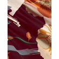 thumbnail image 5 of Floral Maxi Skirt for Women Summer Tiered Elastic High Waisted Skirts A-Line Flowy Swing Long Skirts Wine Red S, 5 of 8