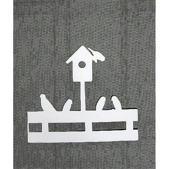 DCentral BLUEBIRDS AT HOME Flexible Screen Magnet: Double-Sided Décor; For NON-RETRACTABLE Screens, Multipurpose, Helps to Stop Walking into screens, Covers small tears in Screens, Size L 8" x W 7 "