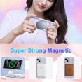 thumbnail image 5 of for iPhone 15 Plus Magnetic Case Compatible with Mag-Safe, Aesthetic Floral Butterfly Pattern Wave Edge Case for Girls Women, Shockproof Protective Hard Phone Cover for iPhone 15 Plus, Stars, 5 of 7