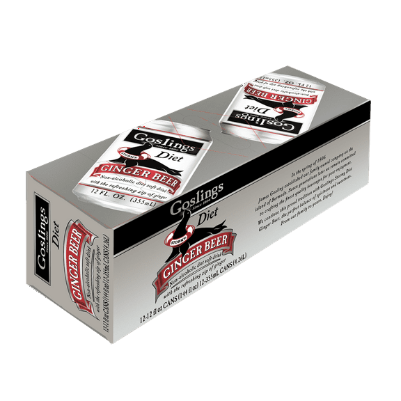 Goslings Diet Stormy Ginger Beer Cocktail Mixer, 12-12 fl. oz. Cans