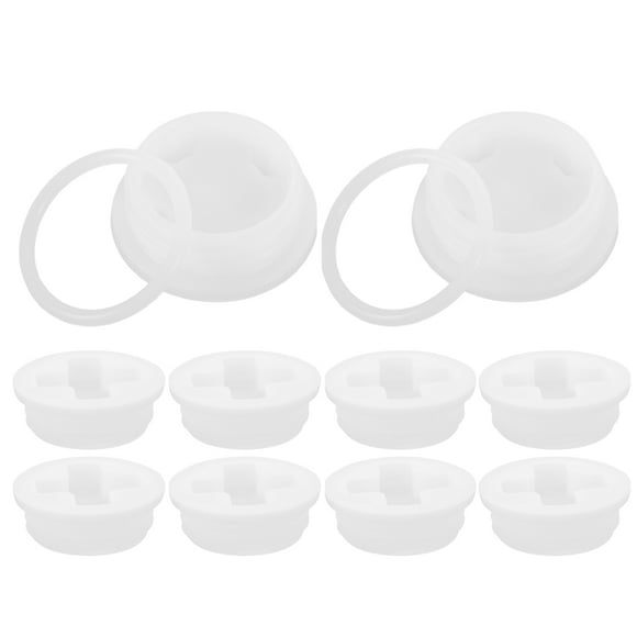 10 pcs Upper Gallon Drum Hole Caps Sealing Gallon Jug Lids Thread Gallon Barrel Caps with Washers